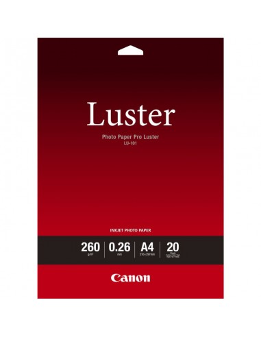 Papier Photo Professionnel Lustré Canon LU-101 A4 - 20 feuilles