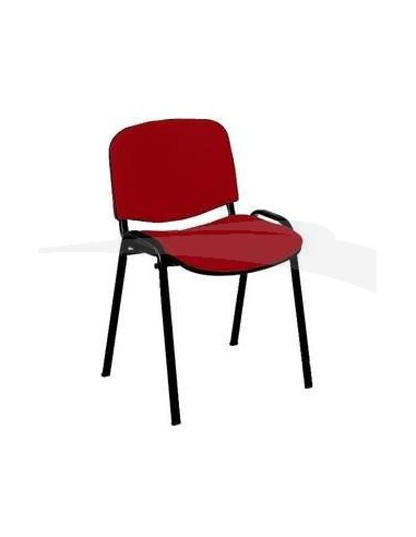 Chaise visiteur en tissu Bordeau