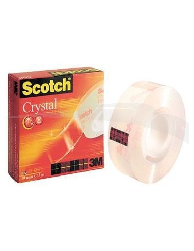 Lot de 10 rouleaux Adhésifs SCOTCH Crystal 19 mm x33 m
