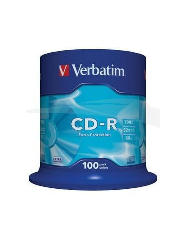 CD-R RECORDABLES - VERBATIM - EXTRA PROTECTION- Boîte de 100 CD