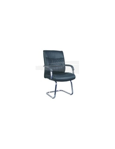 Fauteuil visiteur en PU et chrome