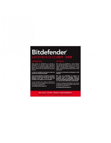 Bitdefender Antivirus Plus 2017 - Version OEM (O-FBDAVP7X1P001)