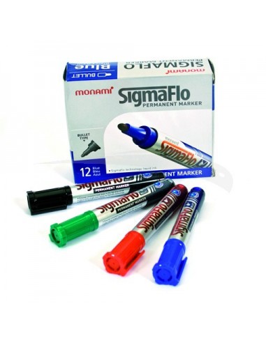 MARQUEUR PERMANENT SIGMAFLO - BOITE DE 12