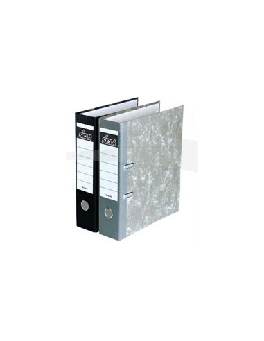 CLASSEUR A LEVIER - SICLA - PAPIER NUAGEUX - SANS PERFORATEUR - 32*28 cm - DOS 5 cm - lot de 5 classeurs