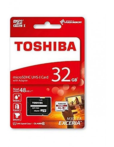 Carte Mémoire TOSHIBA EXCERIA M301 /32 Go /Blanc + Adaptateur
