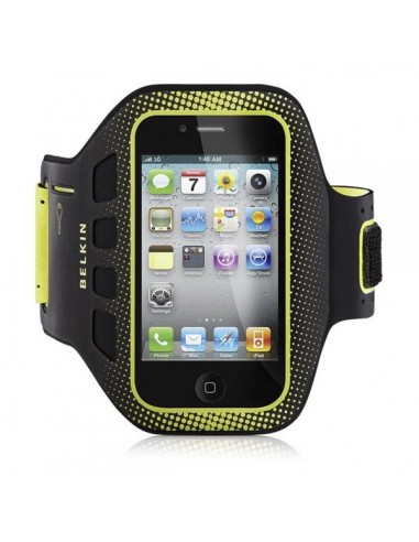 Etui brassard de sport en Neoprène Noir/Jaune