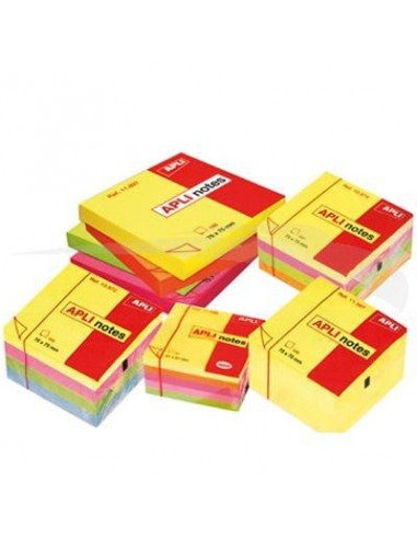 POST IT - 51 mm X 51mm - APLI - 250 FEUILLES - lot de 5 blocs