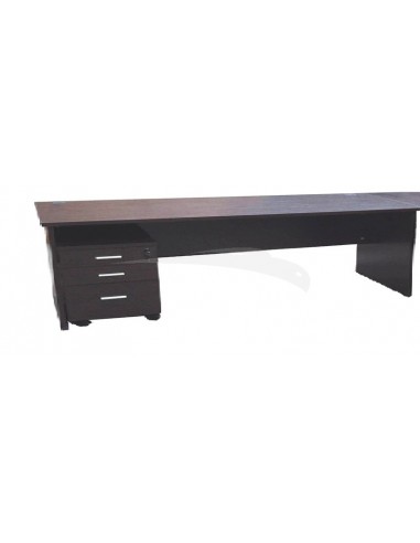 BUREAU + CAISSON 3 tiroirs 120 x 60 cm L1200*D600*H740 top &bottom 25mm ,others 18mm/25mm MFC