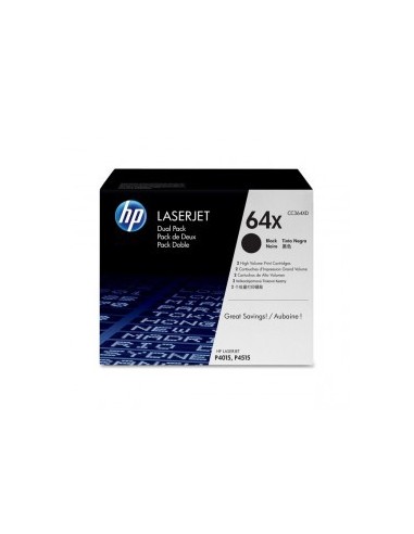 HP 64X 2-pack High Yield Black Original LaserJet Toner Cartridges
