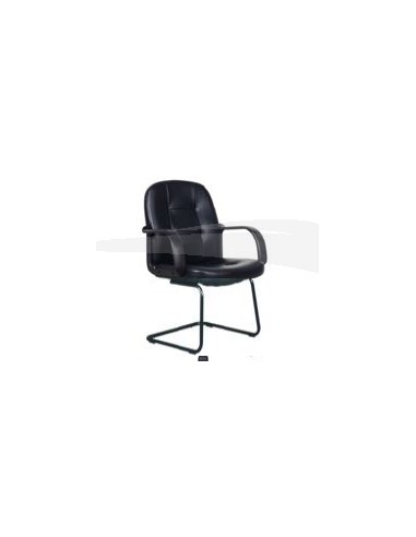 Fauteuil visiteur en PU NOIR NF-613V