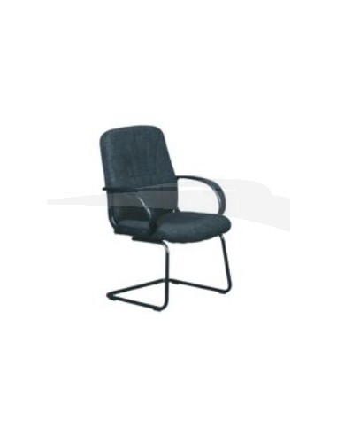 Fauteuil visiteur en tissu NOIR NF-511VN