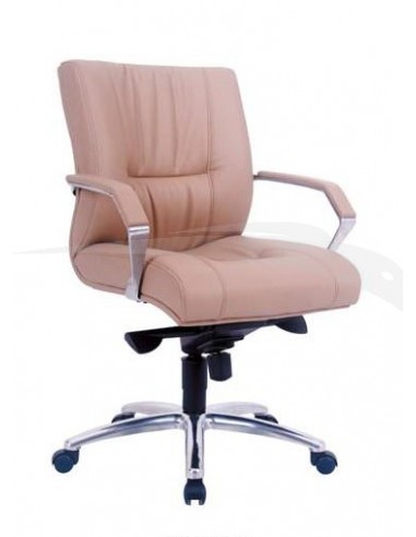 FAUTEUIL SÉNATEUR ZP-B018 PACO en PU & aluminium BEIGE
