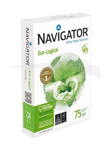 RAMETTE DE PAPIER BLANC NAVIGATOR A4 75 G ECOLOGICAL 500 FEUILLES LOT DE 5