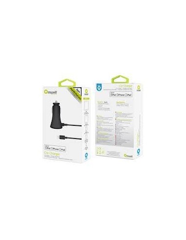 Chargeur Voiture Lightning MFI 2100mA Apple iPad Air/iPad Mini Retina/iPad Mini/iPad Retina Muvit