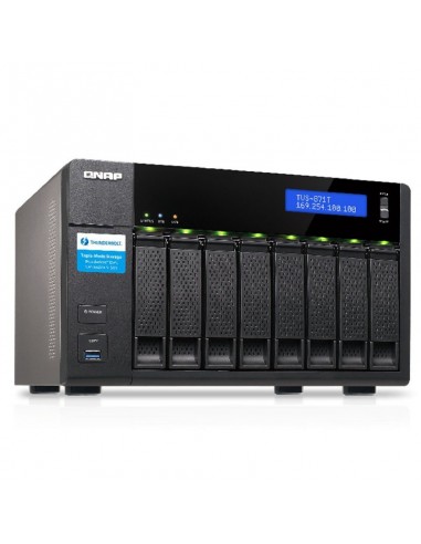 Serveur NAS haute performance pour une triple solution DAS/NAS/SAN iSCSI 8 baies QNAP TVS-871T-i5-16G