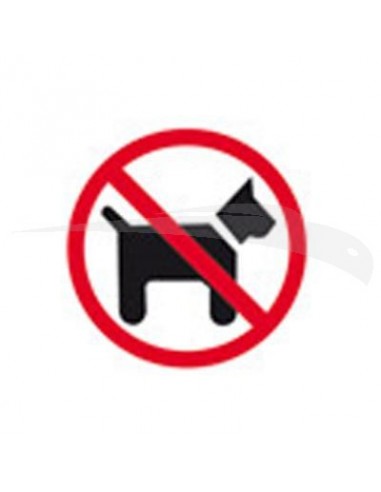 ÉTIQUETTE DE SIGNALISATION / INTERDIT AUX CHIENS - APLI - 114 mm X 114 mm