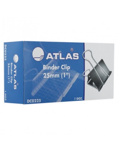 BOITE DE 12 ATTACHES DOUBLE - CLIP - ATLAS - 15 mm