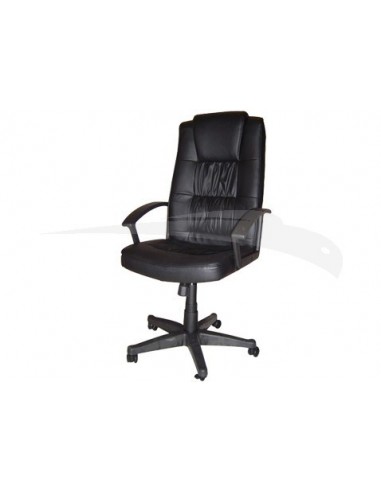FAUTEUIL PRESIDENT EN SIMILI CUIR NOIR Z254H