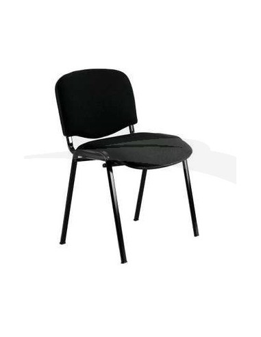 Chaise visiteur en tissu noir iso