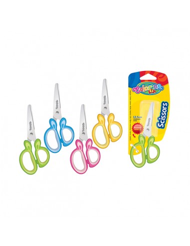 Ciseaux 12,5cm avec grip sous blister D12