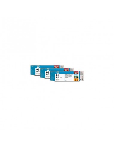 HP 91 3-pack 775-ml Matte noir Cartouches (C9480A)