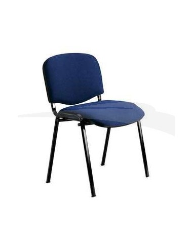 Chaise visiteur en tissu bleu