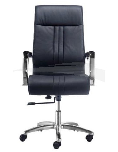 FAUTEUIL PRÉSIDENT DESIGN en PU & aluminium BLANC FR010HB