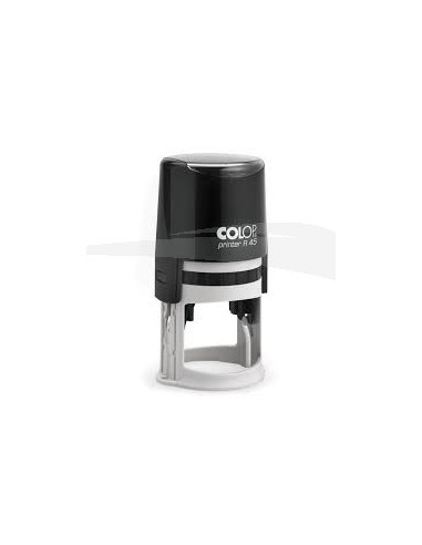 Cachet personnalisable COLOP Printer R45 format empreinte Ø 45 mm 9 lignes Col Bleu