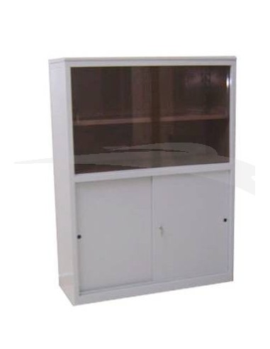ARMOIRE MÉTALLIQUE - DEMI VITRÉE