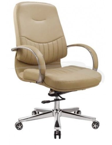 FAUTEUIL SÉNATEUR B015 CLASSIC en PU & aluminium Marron foncé