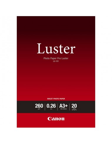 Papier Photo Professionnel Lustré Canon LU-101 A3+ 20 feuilles