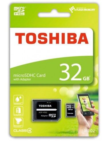 Carte Mémoire TOSHIBA M102 /32 Go /Classe 4 /Noir + Adaptateur
