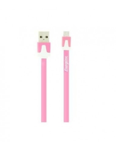 Energizer Hightech Ultra flat Micro-USB cable charge + data - pink