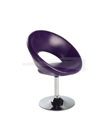 Fauteuil SPACE en PU & chrome (Blanc ou Noir)