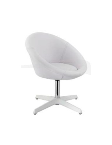 Fauteuil CHESTER en PU & chrome (Noir ou Blanc)