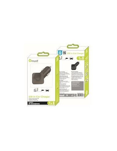 Chargeur USB 1A (sans fil) muvit voiture Black