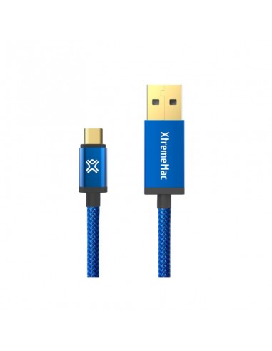 Câble USB-A XtremeMac Reversible à USB-C - 1,2 m - Bleu (XCL-UCA-23)