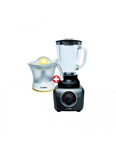 BLENDER MMB42G0B SEILENTMIX 700W 2.3L BOSCH + PRESSE AGRUMES BOSCH 25W - 0.8L