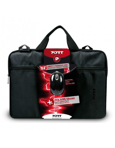 Sacoche Top Loading Port Designs LIBERTY 15,6'' + Souris optique USB Noir