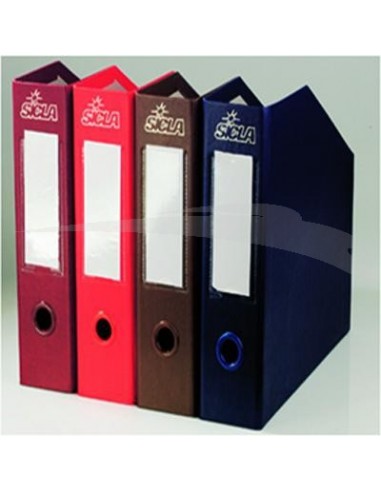 PORTE REVUES - SICLA - EN CARTON REDOUBLÉ PLEIN SIMILI CUIR - DOS 80 mm