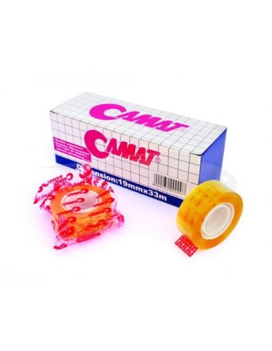ROULEAU ADHÉSIF CAMAT - TRANSPARENT - 19mm x 33m - Lot de 8 rouleaux