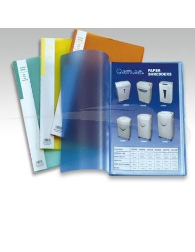 PORTES-VUES TRANSPARENTS ATLAS AVEC 10 POCHETTES A4-LOT DE 24