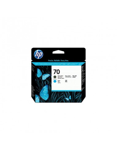 HP 70 Matte noir and Cyan tete d'impression (C9404A)