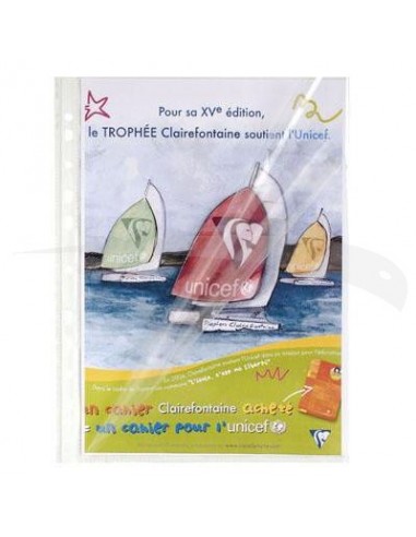 100 POCHETTES PERFORÉES - EXACOMPTA - ÉTUI CARTON