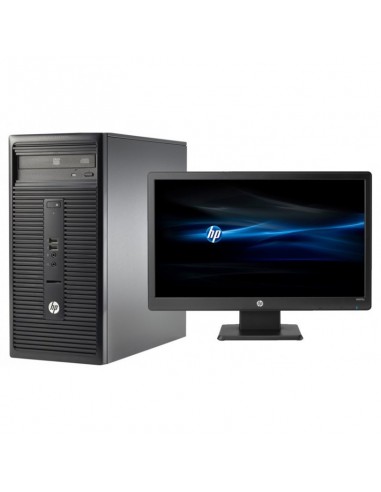 Ordinateur de bureau HP 280 G1 + Écran LED (20 pouces) HP W2072a (T9T05ES)