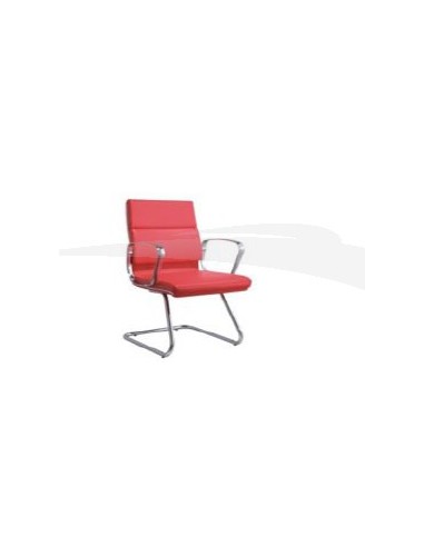 Fauteuil visiteur en PU NOIR FR008DR