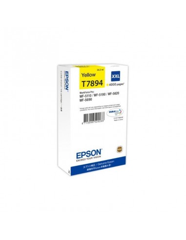 Encre jaune XXL WF-5110DW/5190DW/5620DWF/5690DWF/4000p