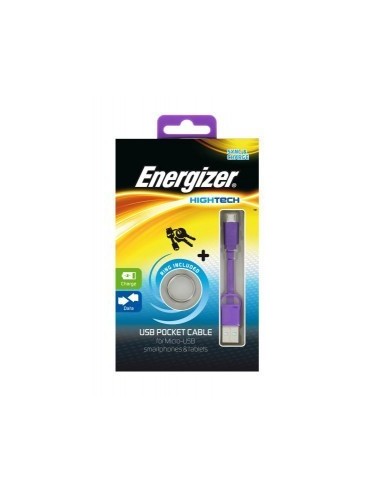 Energizer Pocket Cable Micro-USB charge + data - Purple