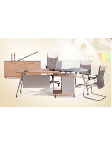 BUREAU CADRE EN BOIS + TABLE DE RÉUNION
