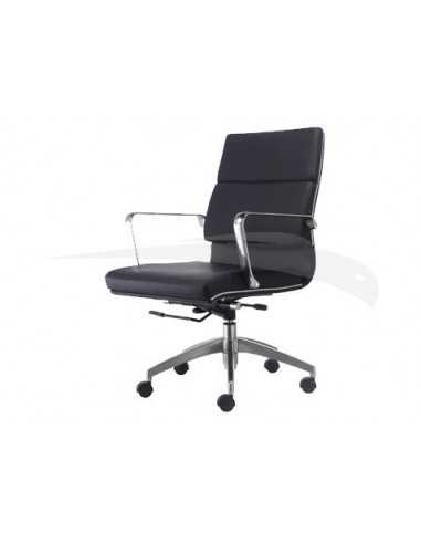 Fauteuil sénateur CASA en PU & aluminium BALNC FR002MB